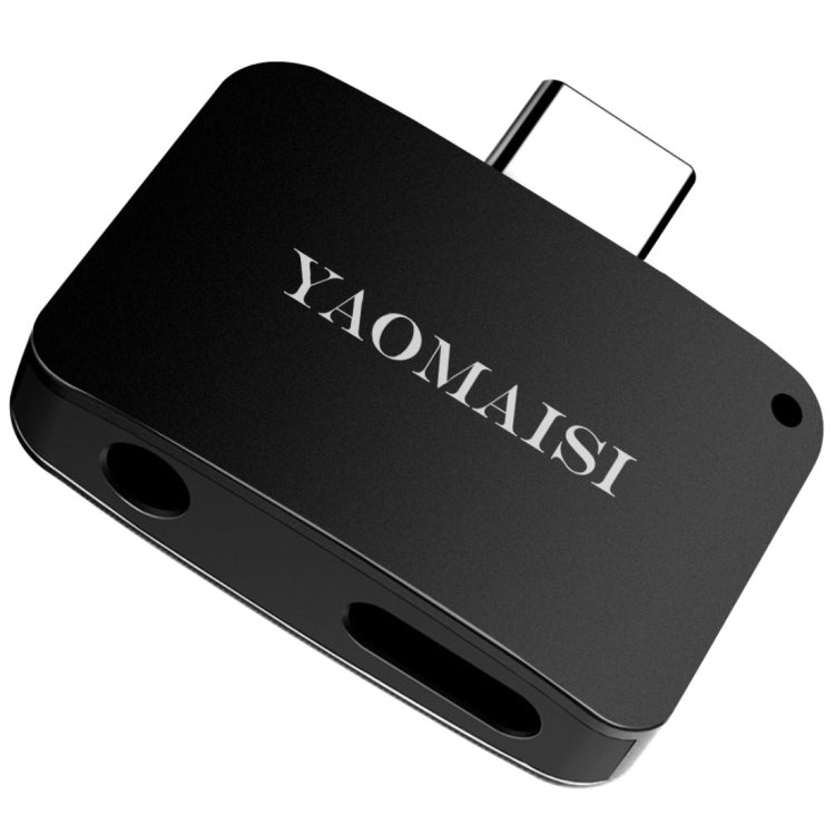 YAOMAISI Q15 2.4A 2 in 1 Type-C Aluminium Alloy Music + Charger Female Adapter Audio Converter, Compatible with iOS11 System Such as iPhone X / iPhone 8 & 8 Plus / iPhone 7 & 7 Plus / iPhone 6 & 6s & 6 Plus & 6s Plus / iPad