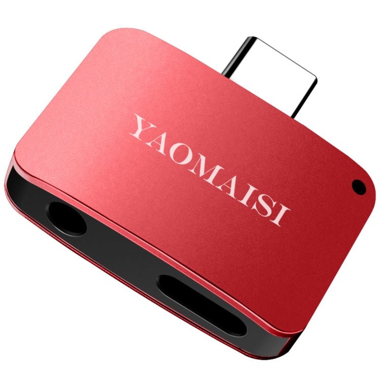 YAOMAISI Q15 2.4A 2 in 1 Type-C Aluminium Alloy Music + Charger Female Adapter Audio Converter, Compatible with iOS11 System Such as iPhone X / iPhone 8 & 8 Plus / iPhone 7 & 7 Plus / iPhone 6 & 6s & 6 Plus & 6s Plus / iPad