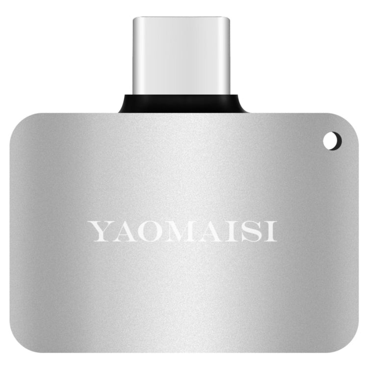 YAOMAISI Q15 2.4A 2 in 1 Type-C Aluminium Alloy Music + Charger Female Adapter Audio Converter, Compatible with iOS11 System Such as iPhone X / iPhone 8 & 8 Plus / iPhone 7 & 7 Plus / iPhone 6 & 6s & 6 Plus & 6s Plus / iPad