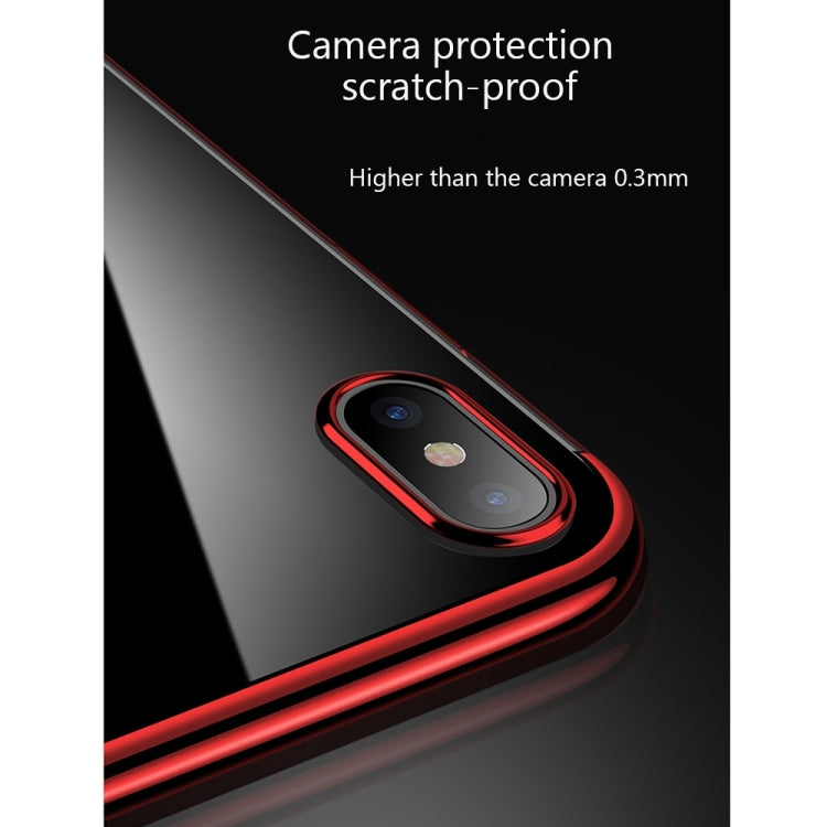 For iPhone X CAFELE Semi Electroplating Side TPU Protective Back Cover Case