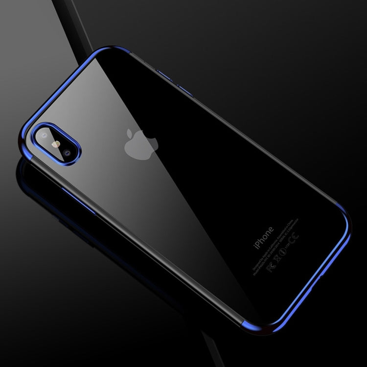 For iPhone X CAFELE Semi Electroplating Side TPU Protective Back Cover Case