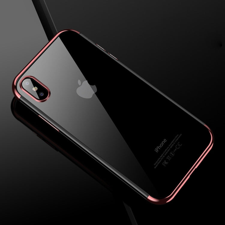 For iPhone X CAFELE Semi Electroplating Side TPU Protective Back Cover Case