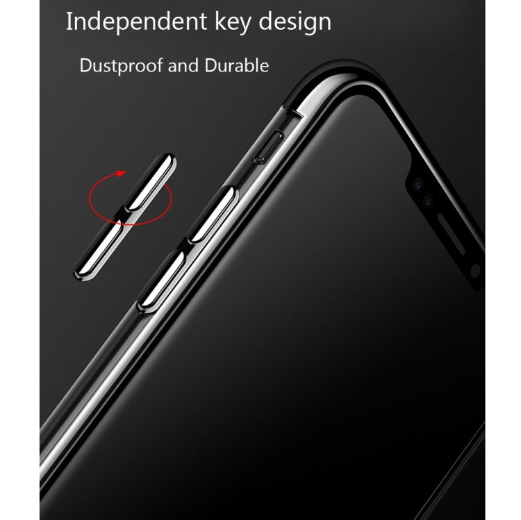 For iPhone X CAFELE Semi Electroplating Side TPU Protective Back Cover Case