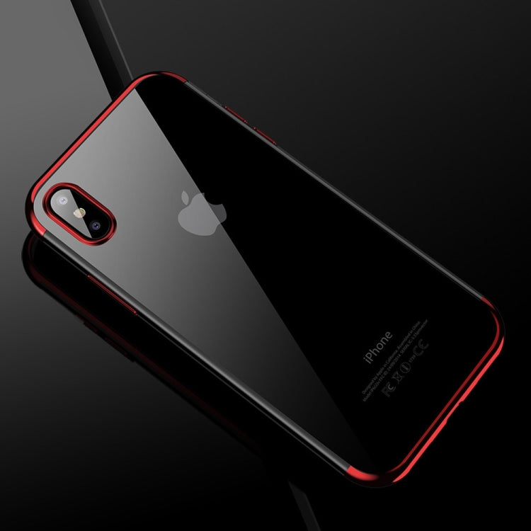 For iPhone X CAFELE Semi Electroplating Side TPU Protective Back Cover Case