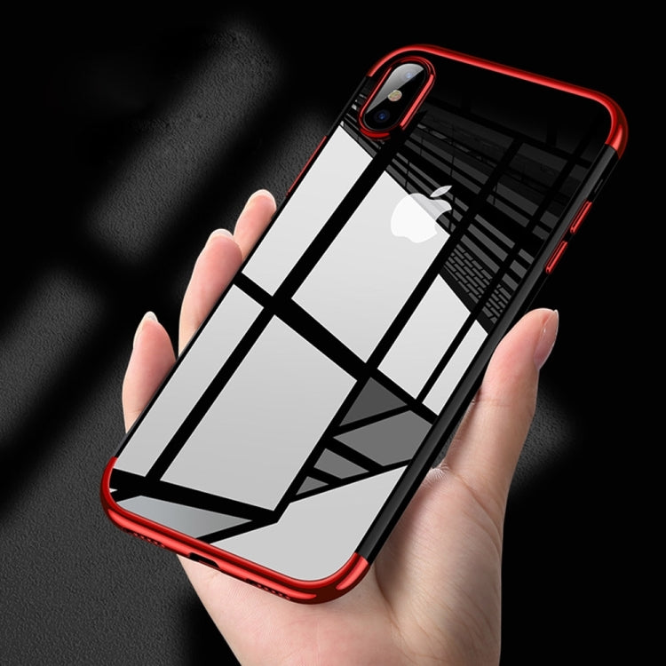 For iPhone X CAFELE Semi Electroplating Side TPU Protective Back Cover Case