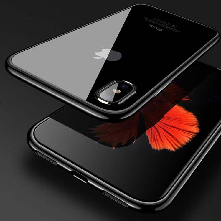 For iPhone X CAFELE Electroplating Side TPU Protective Back Cover Case