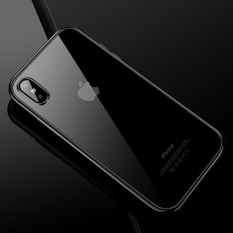For iPhone X CAFELE Electroplating Side TPU Protective Back Cover Case