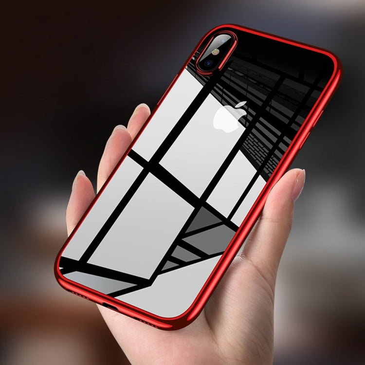 For iPhone X CAFELE Electroplating Side TPU Protective Back Cover Case