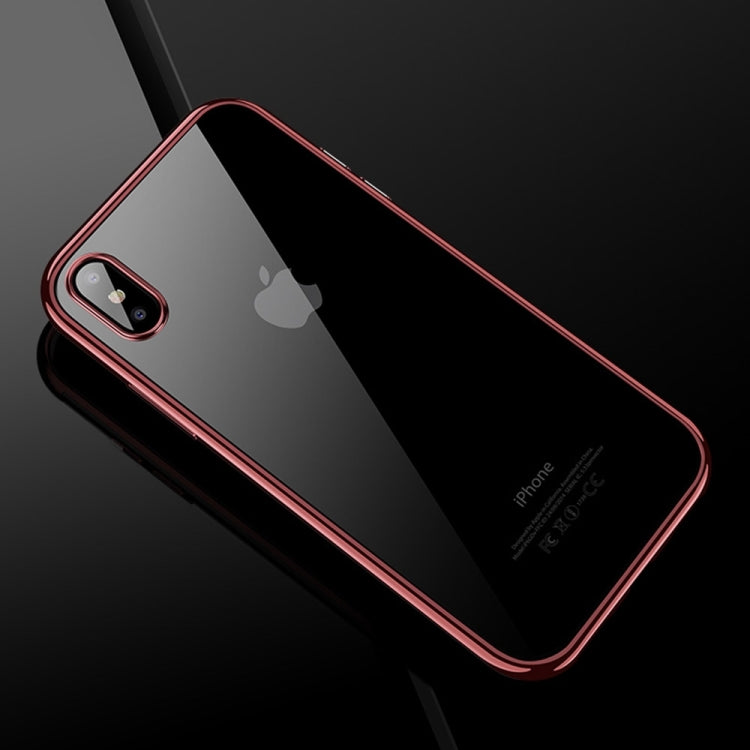 For iPhone X CAFELE Electroplating Side TPU Protective Back Cover Case
