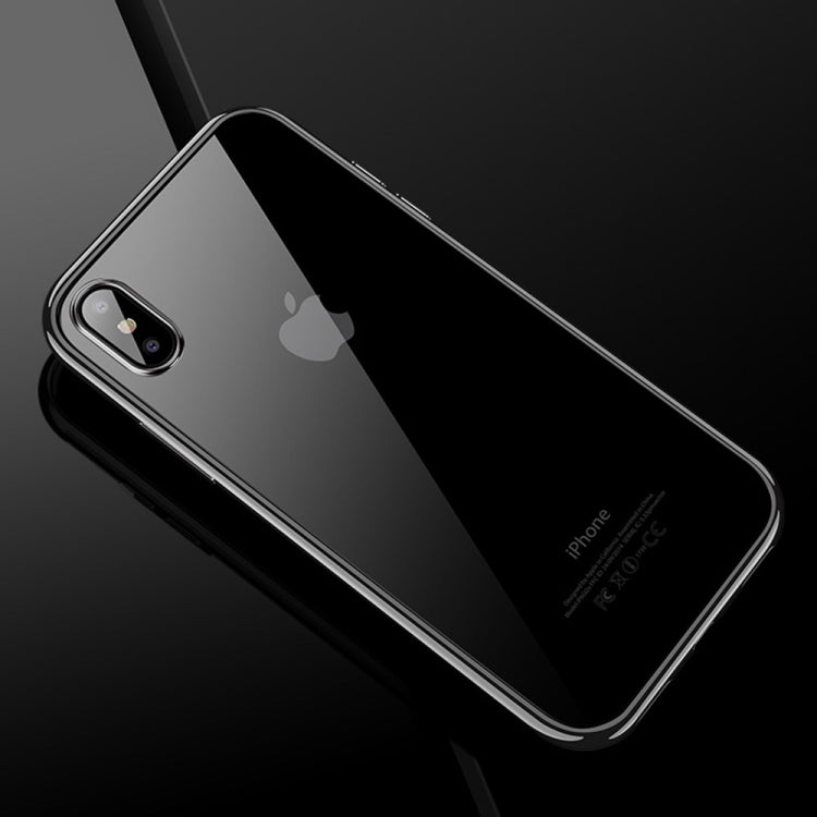 For iPhone X CAFELE Electroplating Side TPU Protective Back Cover Case