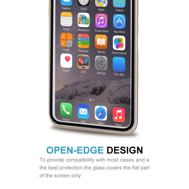 For iPhone X 0.26mm 9H Surface Hardness 2.5D Explosion-proof Full Screen Silk-screen Tempered Glass Screen Film