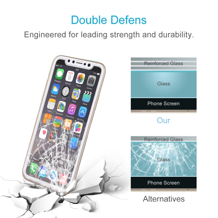 For iPhone X 0.26mm 9H Surface Hardness 2.5D Explosion-proof Full Screen Silk-screen Tempered Glass Screen Film