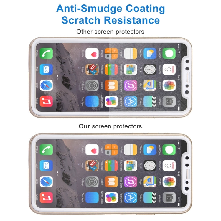 For iPhone X 0.26mm 9H Surface Hardness 2.5D Explosion-proof Full Screen Silk-screen Tempered Glass Screen Film