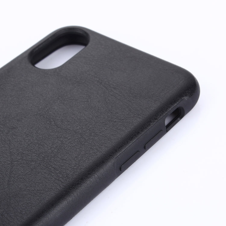 For iPhone X / XS Crazy Horse Texture TPU + Paste Skin Protective Back Cover Case