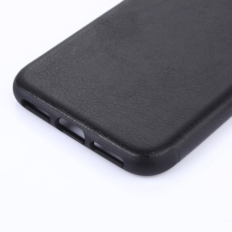For iPhone X / XS Crazy Horse Texture TPU + Paste Skin Protective Back Cover Case