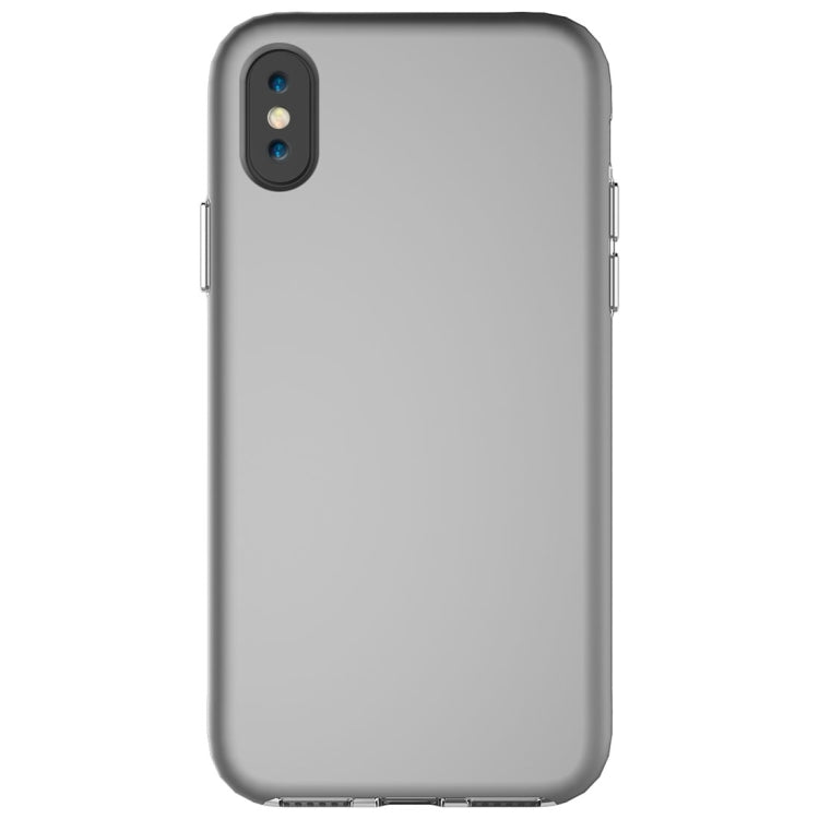 For iPhone X / XS PC + TPU Chrome Plated Press Button Protective Back Cover Case