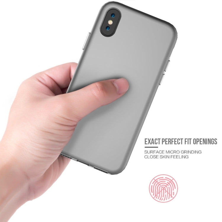 For iPhone X / XS PC + TPU Chrome Plated Press Button Protective Back Cover Case