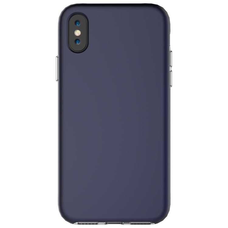 For iPhone X / XS PC + TPU Chrome Plated Press Button Protective Back Cover Case