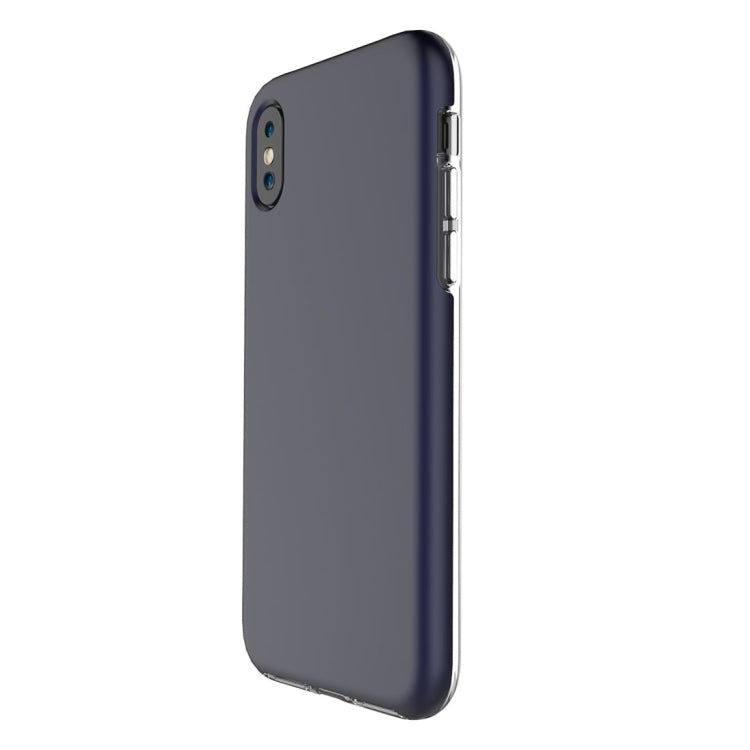 For iPhone X / XS PC + TPU Chrome Plated Press Button Protective Back Cover Case
