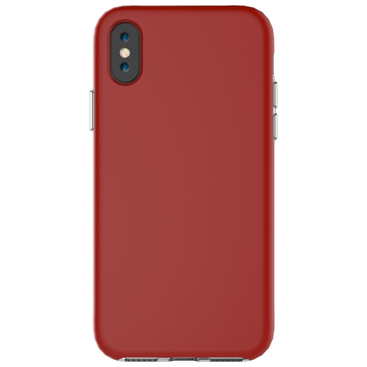 For iPhone X / XS PC + TPU Chrome Plated Press Button Protective Back Cover Case