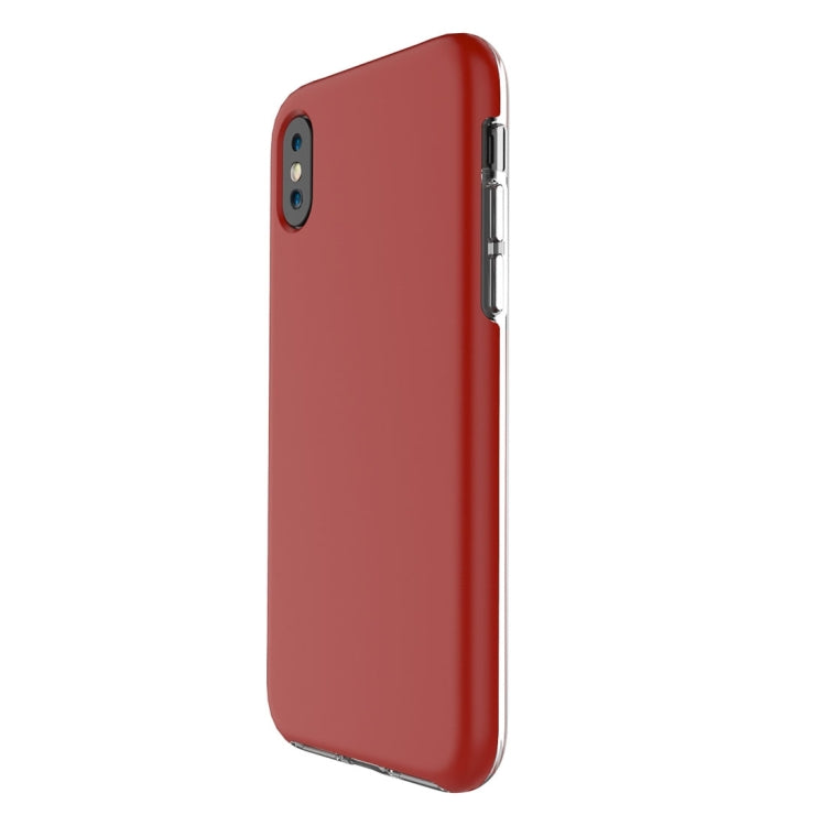 For iPhone X / XS PC + TPU Chrome Plated Press Button Protective Back Cover Case