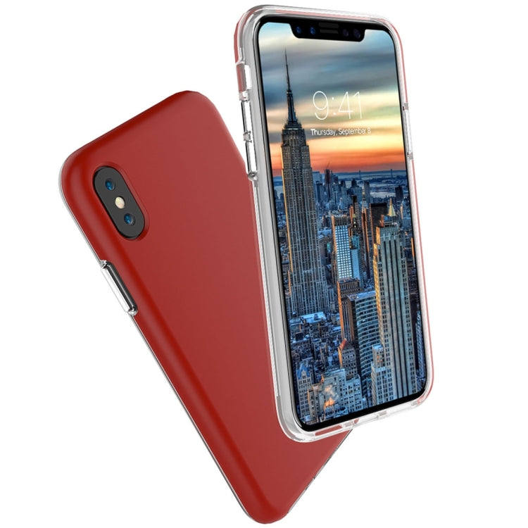 For iPhone X / XS PC + TPU Chrome Plated Press Button Protective Back Cover Case