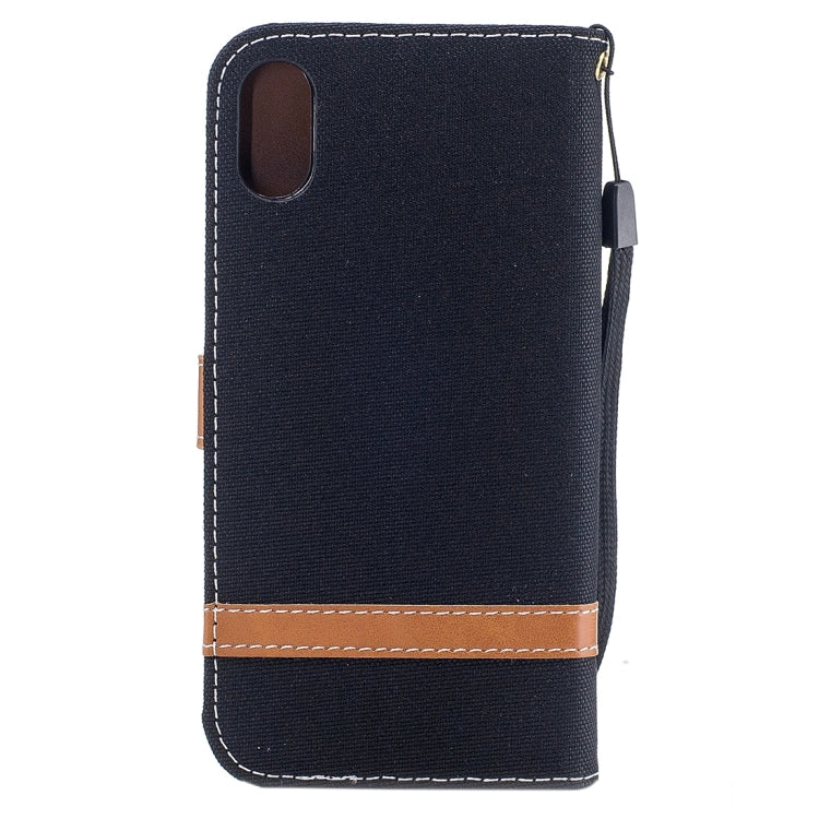 For iPhone X / XS Denim Texture Horizontal Flip Leather Case with Holder & Card Slots & Wallet & Lanyard