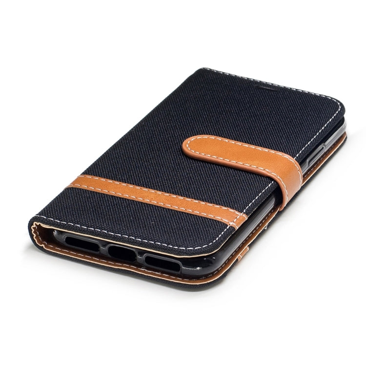 For iPhone X / XS Denim Texture Horizontal Flip Leather Case with Holder & Card Slots & Wallet & Lanyard