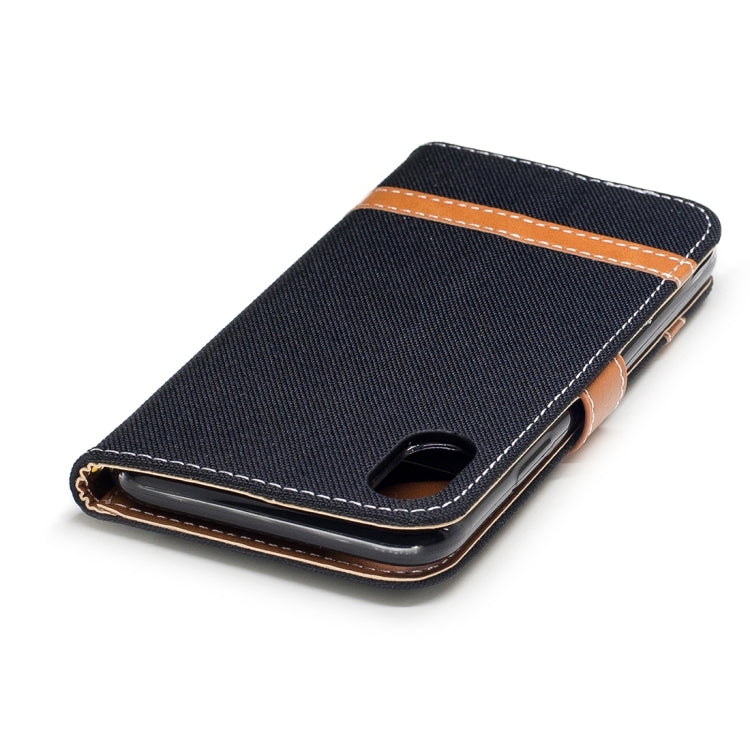 For iPhone X / XS Denim Texture Horizontal Flip Leather Case with Holder & Card Slots & Wallet & Lanyard