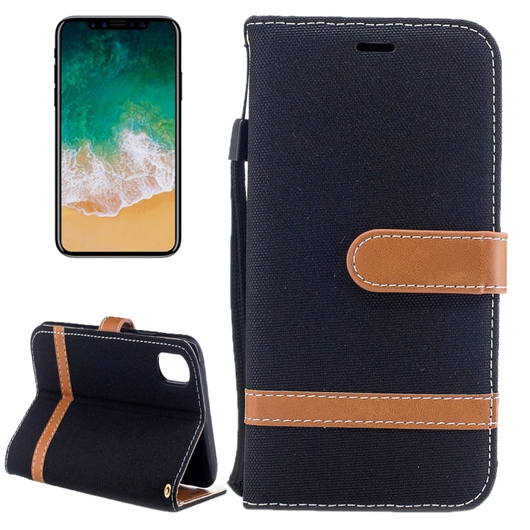 For iPhone X / XS Denim Texture Horizontal Flip Leather Case with Holder & Card Slots & Wallet & Lanyard