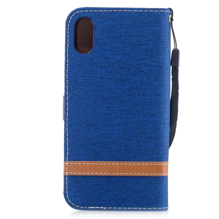 For iPhone X / XS Denim Texture Horizontal Flip Leather Case with Holder & Card Slots & Wallet & Lanyard