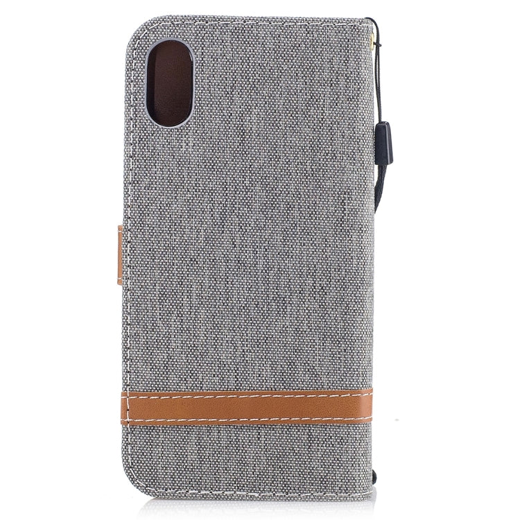 For iPhone X / XS Denim Texture Horizontal Flip Leather Case with Holder & Card Slots & Wallet & Lanyard
