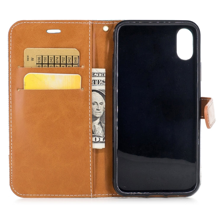 For iPhone X / XS Denim Texture Horizontal Flip Leather Case with Holder & Card Slots & Wallet & Lanyard