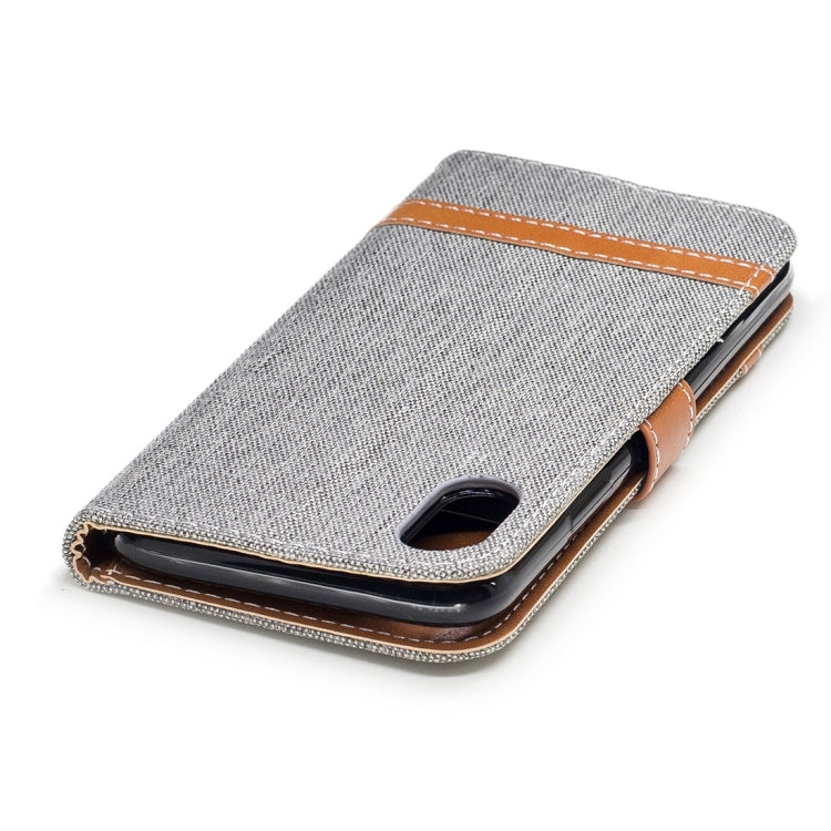 For iPhone X / XS Denim Texture Horizontal Flip Leather Case with Holder & Card Slots & Wallet & Lanyard