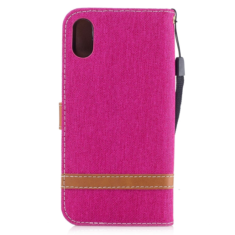 For iPhone X / XS Denim Texture Horizontal Flip Leather Case with Holder & Card Slots & Wallet & Lanyard