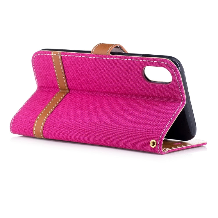 For iPhone X / XS Denim Texture Horizontal Flip Leather Case with Holder & Card Slots & Wallet & Lanyard