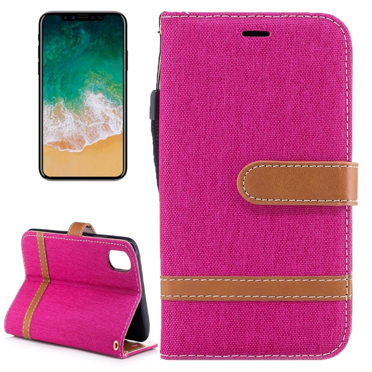 For iPhone X / XS Denim Texture Horizontal Flip Leather Case with Holder & Card Slots & Wallet & Lanyard