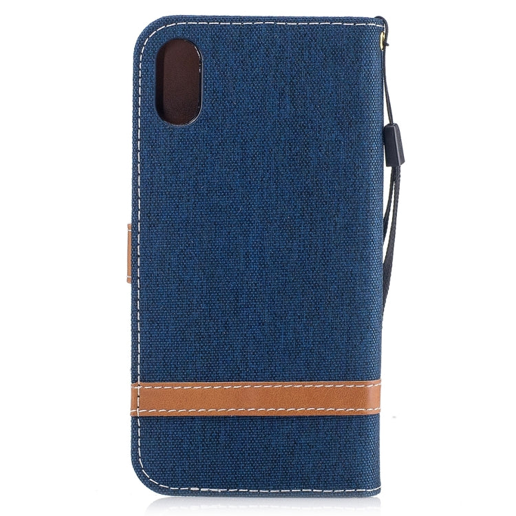 For iPhone X / XS Denim Texture Horizontal Flip Leather Case with Holder & Card Slots & Wallet & Lanyard