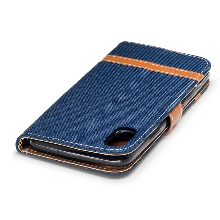 For iPhone X / XS Denim Texture Horizontal Flip Leather Case with Holder & Card Slots & Wallet & Lanyard