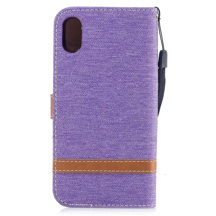 For iPhone X / XS Denim Texture Horizontal Flip Leather Case with Holder & Card Slots & Wallet & Lanyard