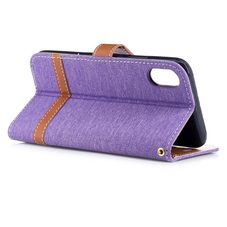 For iPhone X / XS Denim Texture Horizontal Flip Leather Case with Holder & Card Slots & Wallet & Lanyard