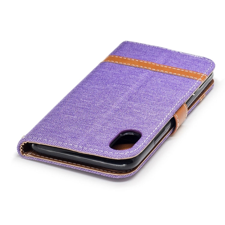 For iPhone X / XS Denim Texture Horizontal Flip Leather Case with Holder & Card Slots & Wallet & Lanyard