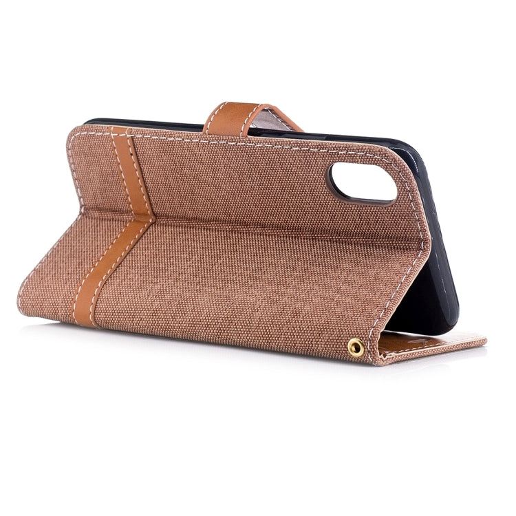 For iPhone X / XS Denim Texture Horizontal Flip Leather Case with Holder & Card Slots & Wallet & Lanyard