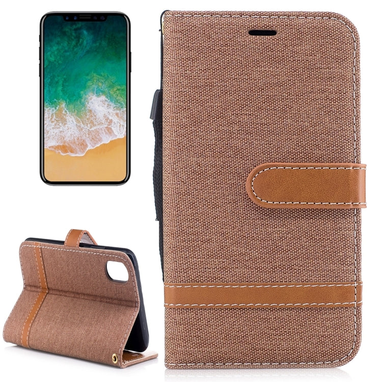 For iPhone X / XS Denim Texture Horizontal Flip Leather Case with Holder & Card Slots & Wallet & Lanyard