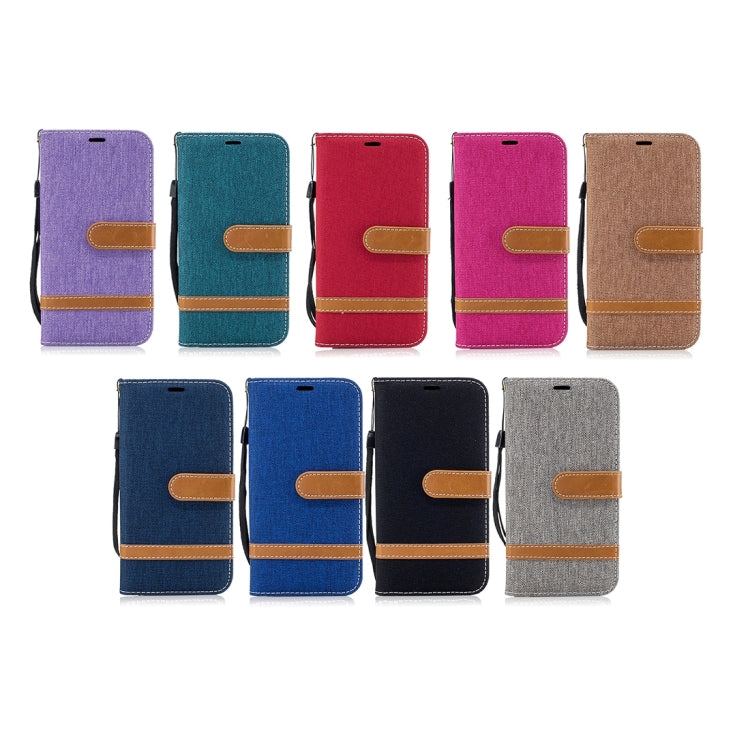 For iPhone X / XS Denim Texture Horizontal Flip Leather Case with Holder & Card Slots & Wallet & Lanyard