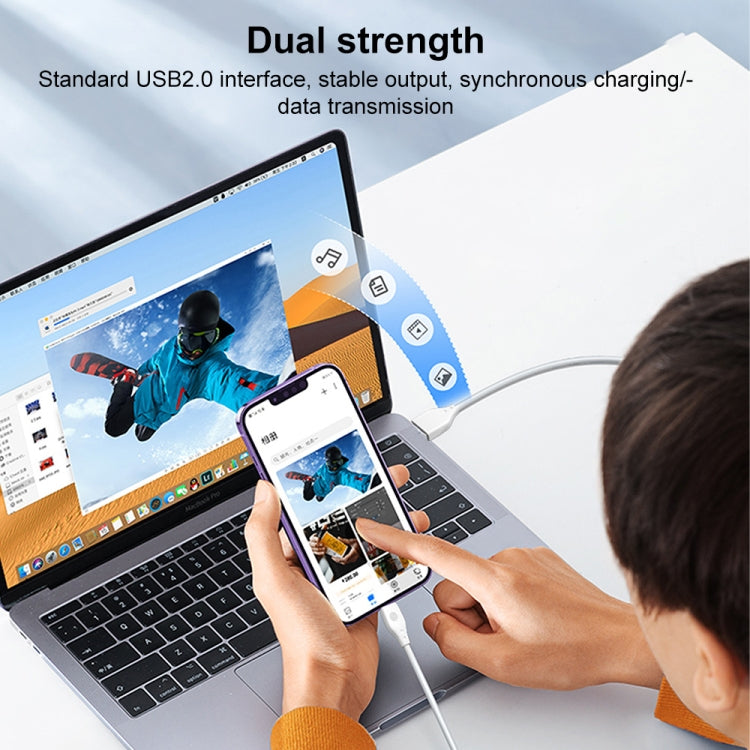 WIWU Wi-C001 Pioneer Series USB to USB-C / Type-C 2.4A Charging Data Cable