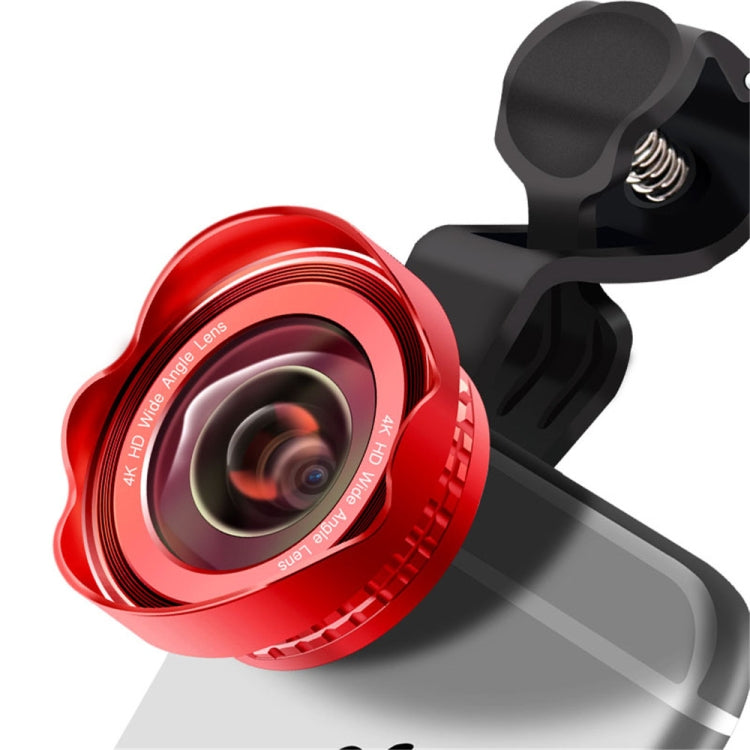 CYKE F222 3 in 1 120 Degree Wide Angle + 20X Macro HD Undistorted SLR Mobile Phone Lens Kit with Hood(Red)