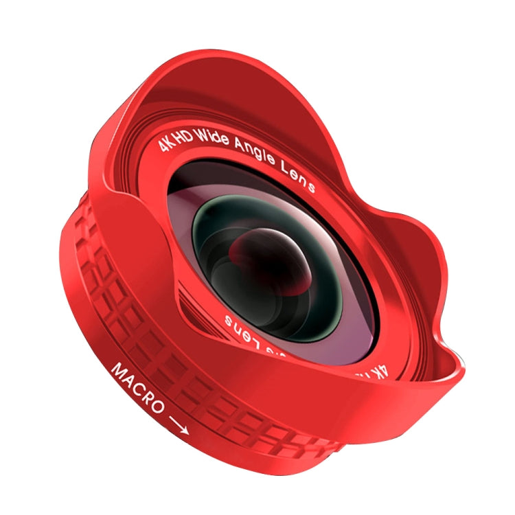 CYKE F222 3 in 1 120 Degree Wide Angle + 20X Macro HD Undistorted SLR Mobile Phone Lens Kit with Hood(Red)