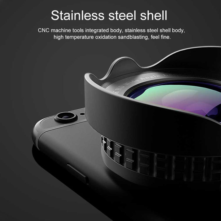CYKE F222 3 in 1 120 Degree Wide Angle + 20X Macro HD Undistorted SLR Mobile Phone Lens Kit with Hood(Red)