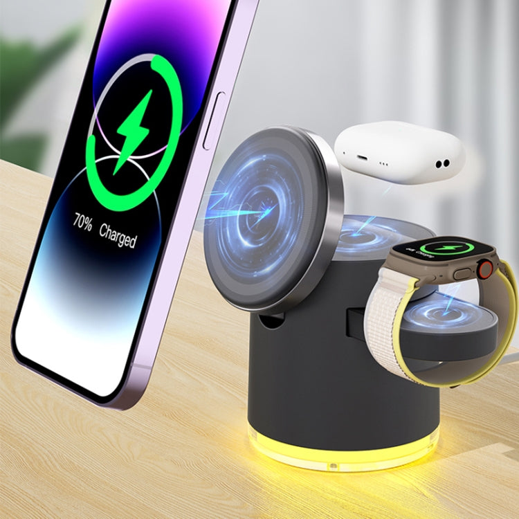 C16 15W 4 in 1 Multifunctional Foldable Magnetic Wireless Charger